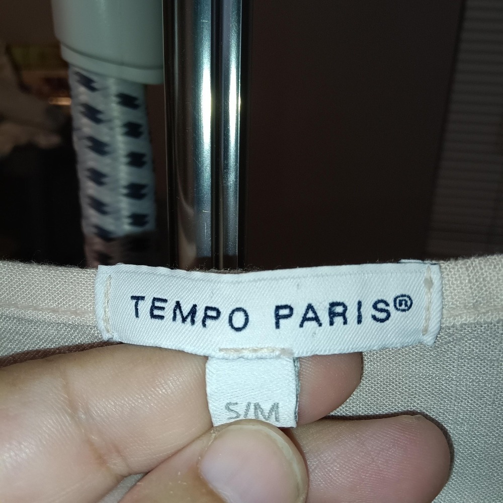 Tempo Paris Blouse Womens Small Floral Sheer Silk Cotton Tunic Top 7310 - Picture 12 of 14